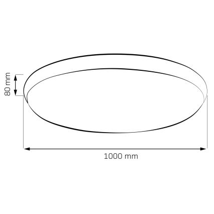 Dæmpbar LED-loftlampe KERN LED/100W/230V 3000/4000/6000K Ø 100 cm guldfarvet + fjernbetjening