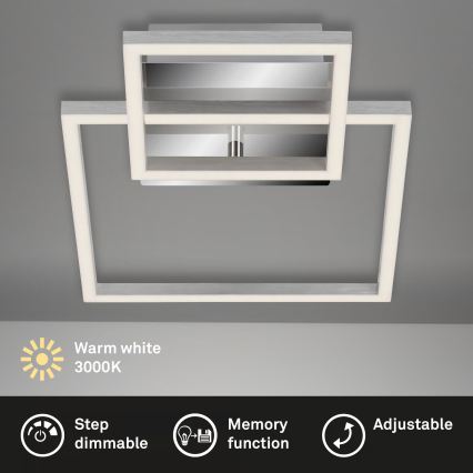 Dæmpbar LED-loftlampe LED/12W/230V 3000K mat krom