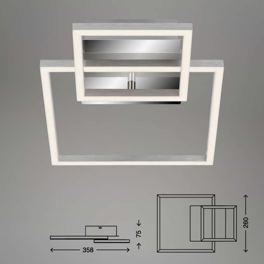Dæmpbar LED-loftlampe LED/12W/230V 3000K mat krom