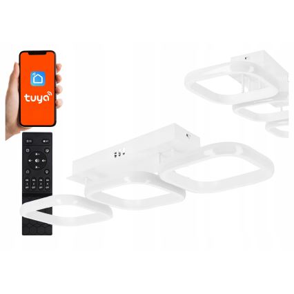 LED Dæmpbar loftlampe LED/33W/230V 3000-6500K hvid Wi-Fi Tuya + fjernbetjening