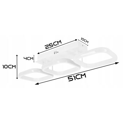LED Dæmpbar loftlampe LED/33W/230V 3000-6500K hvid Wi-Fi Tuya + fjernbetjening