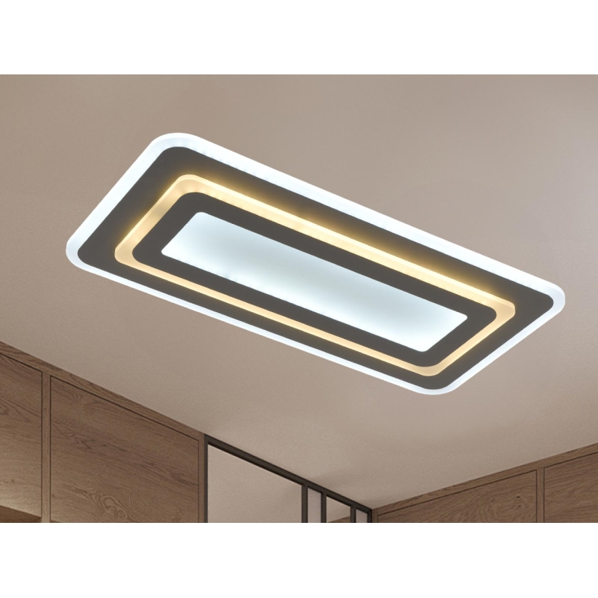 Dæmpbar loftlampe LED/85W/230V 3000-6500K grå + fjernbetjening