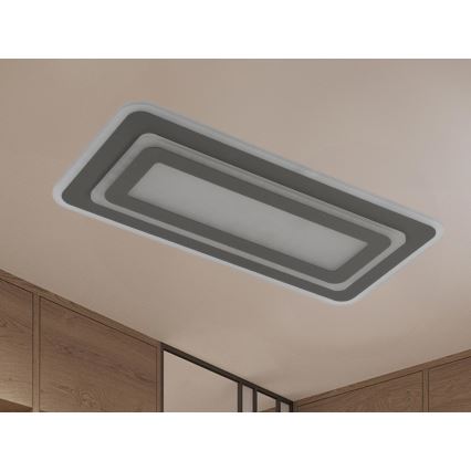 Dæmpbar loftlampe LED/85W/230V 3000-6500K grå + fjernbetjening