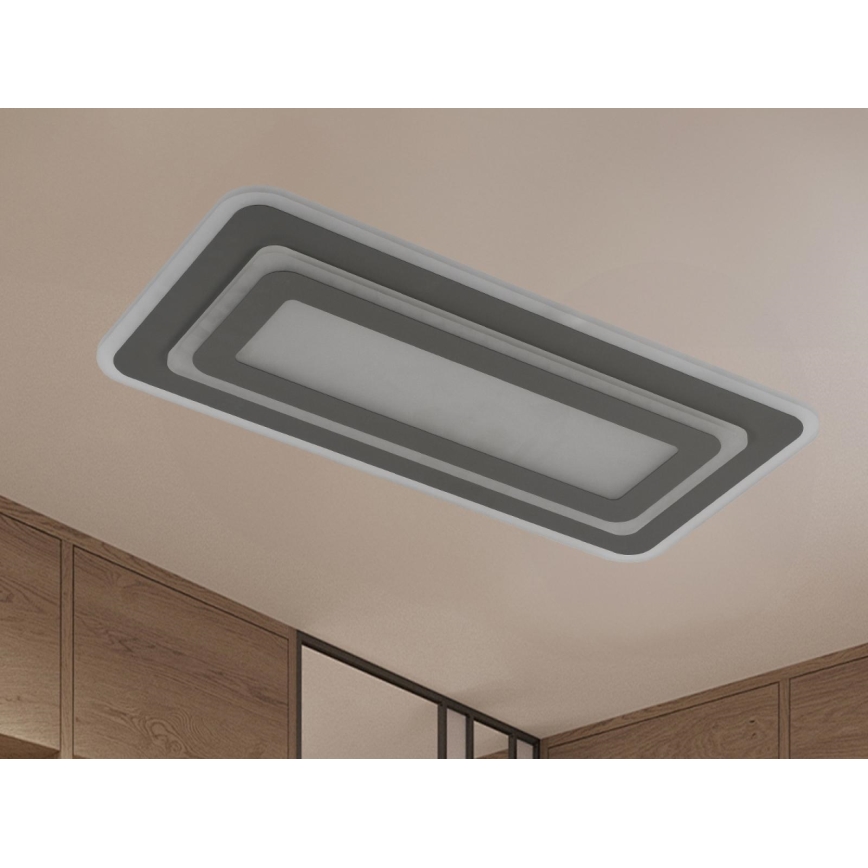 Dæmpbar loftlampe LED/85W/230V 3000-6500K grå + fjernbetjening
