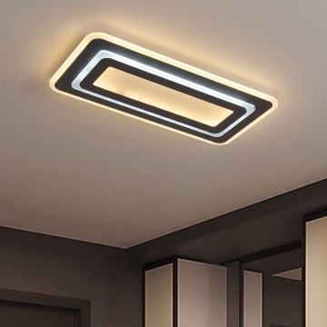 Dæmpbar LED-loftlampe LED/85W/230V 3000-6500K sort + fjernbetjening