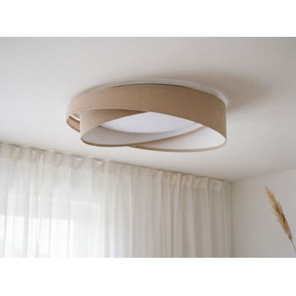 LED-dæmpbar loftlampe SMART GALAXY MODERN LED/24W/230V 3000-6500K Ø 55 cm beige/hvid + fjernbetjening