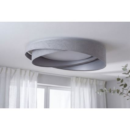 LED dæmpbar loftlampe SMART GALAXY MODERN LED/24W/230V 3000-6500K Ø 55 cm grå/sølv + fjernbetjening