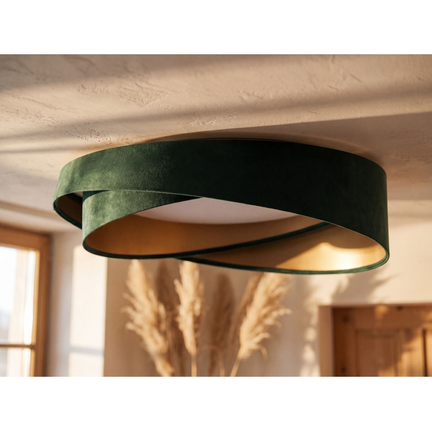LED dæmpbar loftlampe SMART GALAXY MODERN LED/24W/230V 3000-6500K Ø 55 cm grøn/guld + fjernbetjening