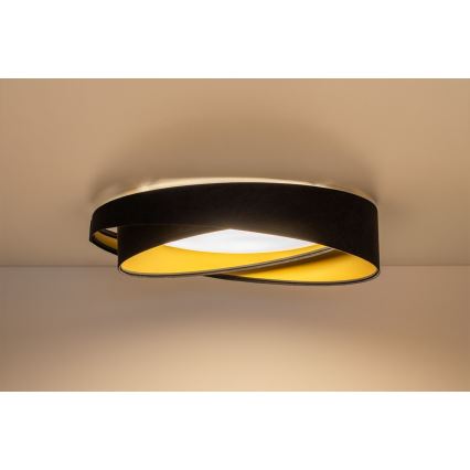 Dæmpbar LED-loftlampe SMART GALAXY MODERN LED/24W/230V 3000-6500K Ø 55 cm sort/guld + fjernbetjening