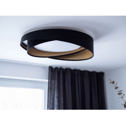 Dæmpbar LED-loftlampe SMART GALAXY MODERN LED/24W/230V 3000-6500K Ø 55 cm sort/guld + fjernbetjening