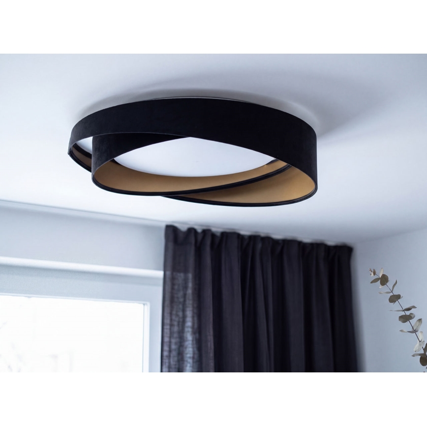 Dæmpbar LED-loftlampe SMART GALAXY MODERN LED/24W/230V 3000-6500K Ø 55 cm sort/guld + fjernbetjening