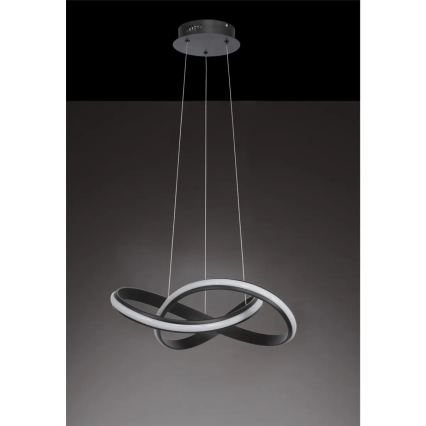 Dæmpbar LED-lysekrone på kabel SALO LED/28W/230V 3000K sort