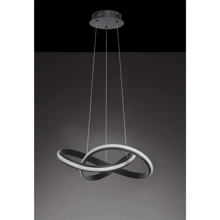 Dæmpbar LED-lysekrone på kabel SALO LED/28W/230V 3000K sort