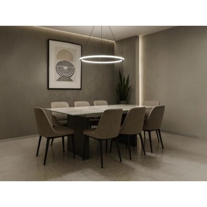 LED-dæmpbar pendel på wire LED/90W/230V 3000-6500K Ø 60 cm + fjernbetjening