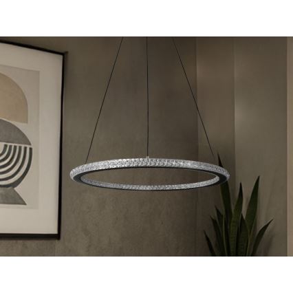 LED-dæmpbar pendel på wire LED/90W/230V 3000-6500K Ø 60 cm + fjernbetjening