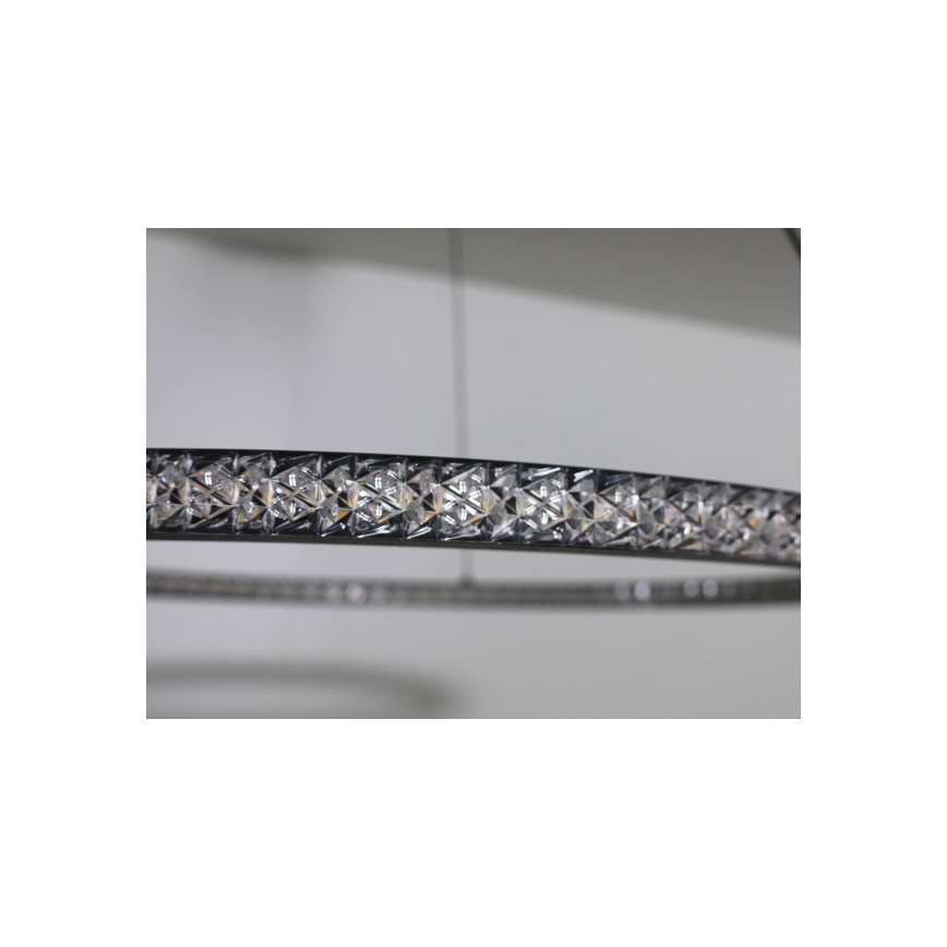 LED-dæmpbar pendel på wire LED/90W/230V 3000-6500K Ø 60 cm + fjernbetjening