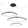 Dæmpbar LED-pendel med kabel LORENZO LED/70W/230V 3000/4000/6000K sort + fjernbetjening