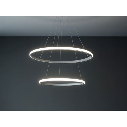 LED-dæmpbar pendel på wire LED/55W/230V 3000–6500K Ø 60 cm + fjernbetjening