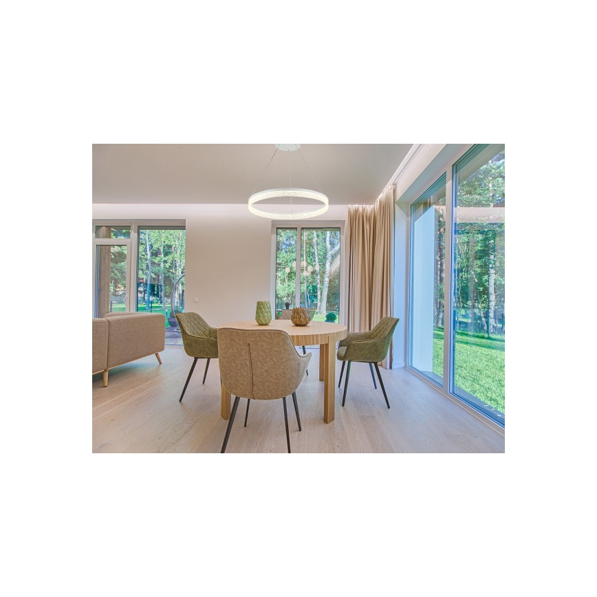 Dæmpbar LED-pendel på wire ALIANZ LED/45W/230V 3000-6000K Ø 60 cm + fjernbetjening
