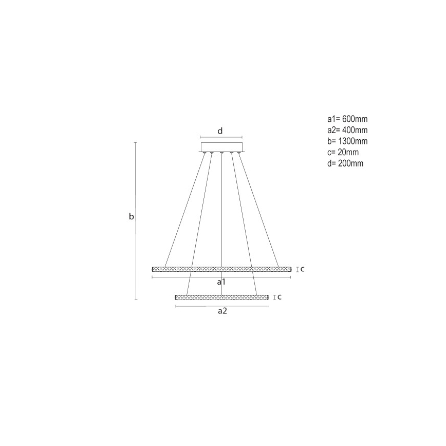Dæmpbar LED-pendel på kabel LED/150W/230V 3000-6500K + fjernbetjening