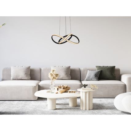 LED-dæmpbar pendel med wireophæng LED/65W/230V 3000-6500K Ø 49 cm + fjernbetjening