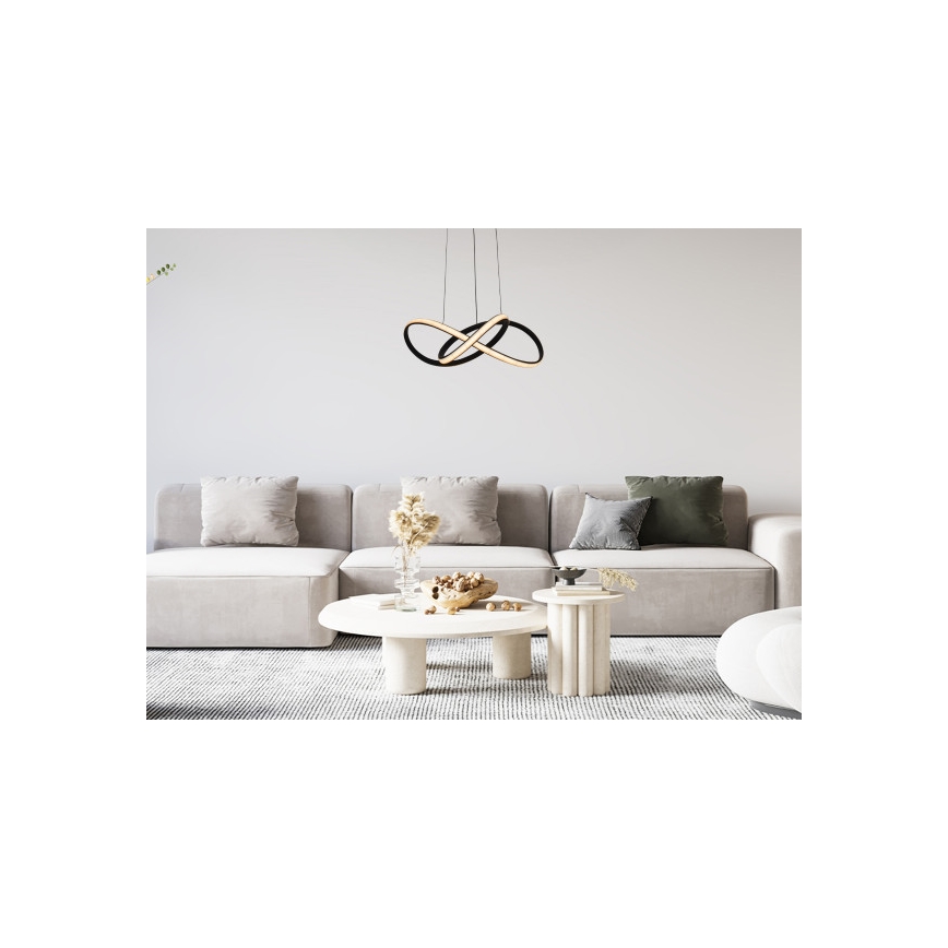 LED-dæmpbar pendel med wireophæng LED/65W/230V 3000-6500K Ø 49 cm + fjernbetjening