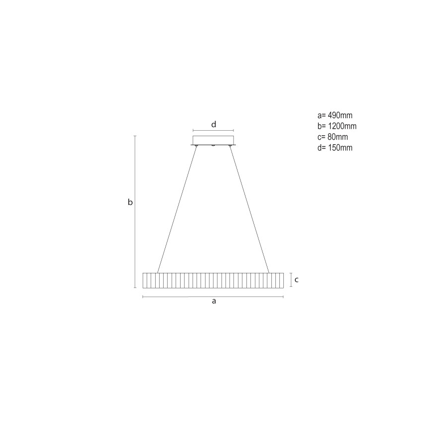 LED-dæmpbar pendel på wire LED/75W/230V 3000-6500K Ø 49 cm + fjernbetjening