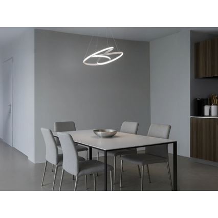 LED-dæmpbar pendel på wire LED/85W/230V 3000-6500K Ø 49 cm + fjernbetjening