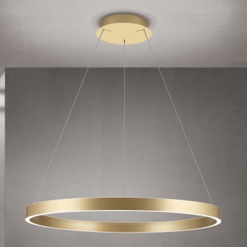 dæmpbar LED-pendel på wire KOLK LED/80W/230V 2700/3000/4000K Ø 80 cm, guld
