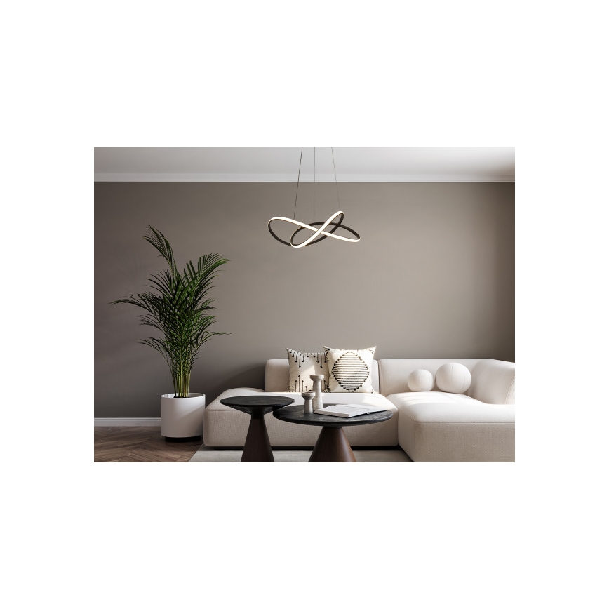 LED-dæmpbar pendel på wire LED/85W/230V 3000-6500K Ø 60 cm + fjernbetjening