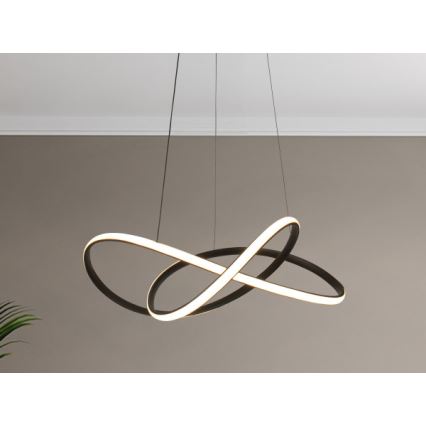 LED-dæmpbar pendel på wire LED/85W/230V 3000-6500K Ø 60 cm + fjernbetjening