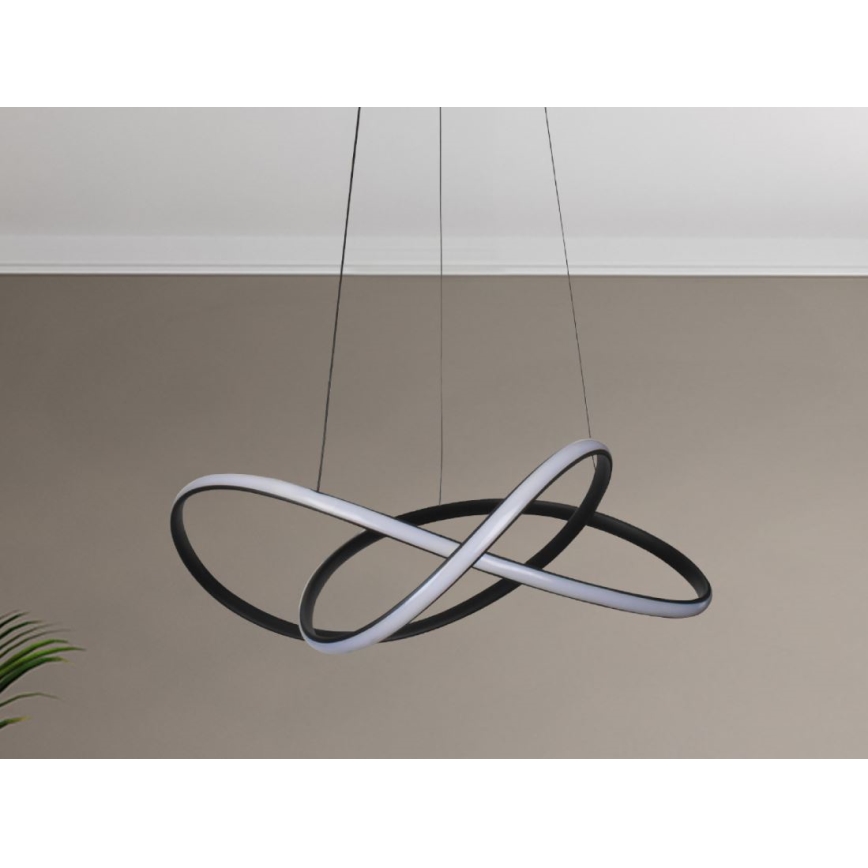 LED-dæmpbar pendel på wire LED/85W/230V 3000-6500K Ø 60 cm + fjernbetjening