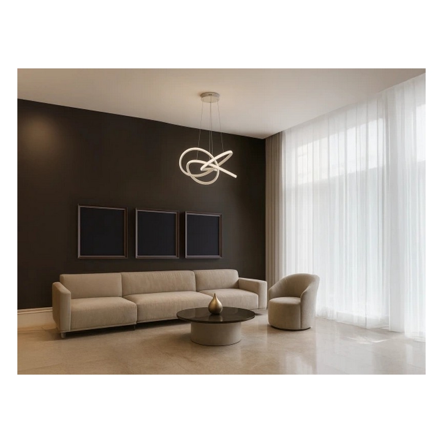 LED-dæmpbar pendel på wire LED/95W/230V 3000-6500K Ø 57 cm + fjernbetjening