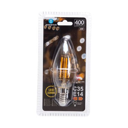 Dæmpbar LED-pære FILAMENT C35 E14/4W/230V 2200K - Aigostar