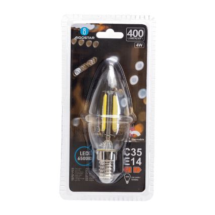 Dæmpbar LED-pære FILAMENT C35 E14/4W/230V 6500K - Aigostar