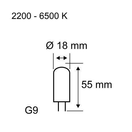 Dæmpbar LED-pære G9/4W/230V 2200-6500K - Paulmann 28820