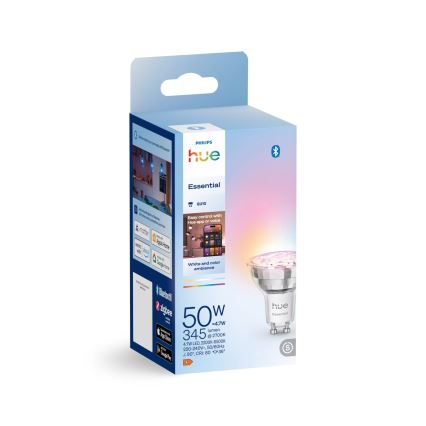 Dæmpbar LED-pære Philips Hue White And Color Ambiance Essential GU10/4,7W/230V 2200-6500K