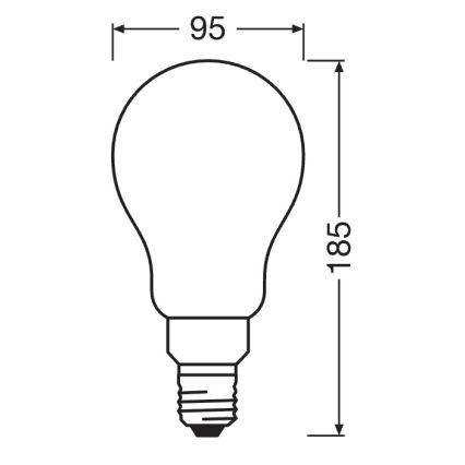 Dæmpbar LED-pære STAR E27/24W/230V 2700K - Osram