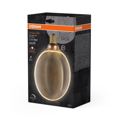 Dæmpbar LED-pære VINTAGE E27/4W/230V 1800K gylden - Osram