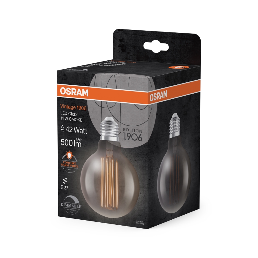 Dæmpbar LED-pære VINTAGE FILAMENT E27/11W/230V 1800K - Osram
