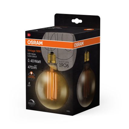 Dæmpbar LED-pære VINTAGE FILAMENT E27/5,8W/230V 2200K - Osram