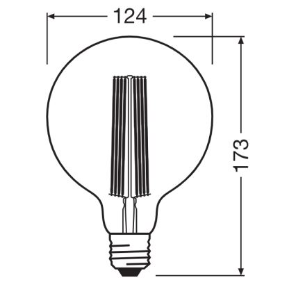 Dæmpbar LED-pære VINTAGE FILAMENT E27/5,8W/230V 2200K - Osram