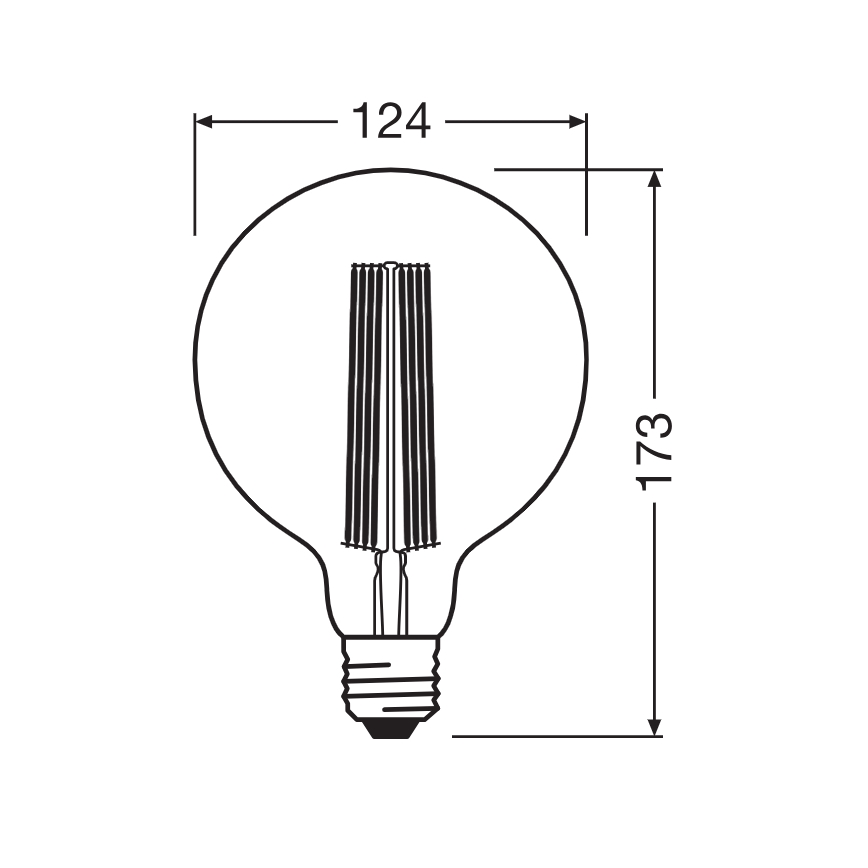 Dæmpbar LED-pære VINTAGE FILAMENT E27/5,8W/230V 2200K - Osram