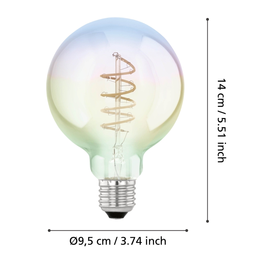 Dæmpbar LED-pære VINTAGE G95 E27/4W/230V 2000K - Eglo 110207