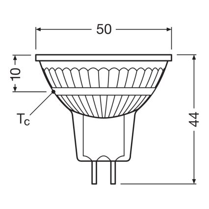 LED Dæmpbar reflektorpære MR16 GU5,3/5W/12V 4000K 36° CRI 90 - Ledvance