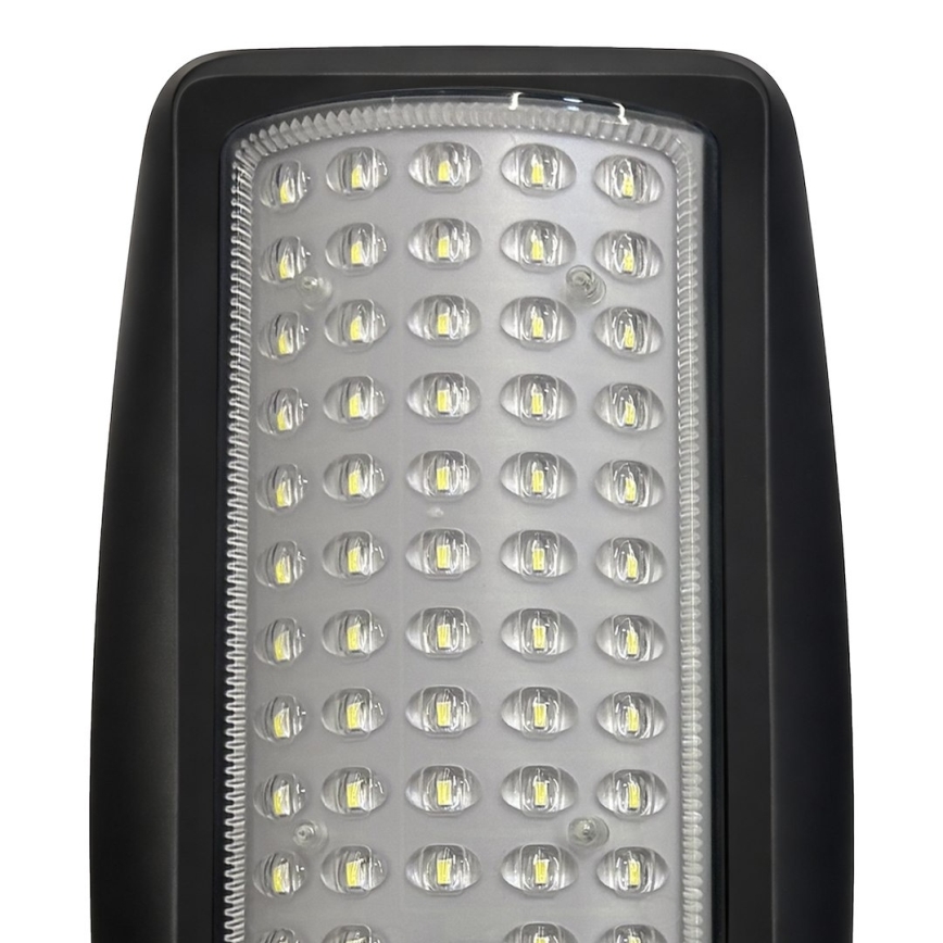 Dæmpbar LED-solcelledrevet gadelampe med sensor VENICE LED/50W/3,2V 4000 mAh IP65, sort + fjernbetjening