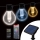 Dæmpbar LED solcelledrevet lyskæde 15 x LED/1,5W/3,7/5V 2700-10000K 2200 mAh 9 m IP65 sort + fjernbetjening