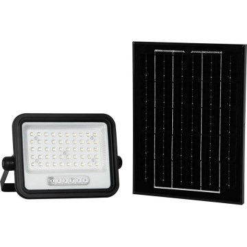 Dæmpbar LED solcelleprojektør LED/100W/3,2V 2000-8000K IP65 5000 mAh sort + fjernbetjening