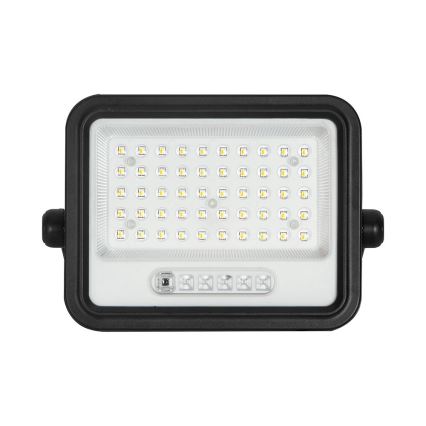 Dæmpbar LED solcelleprojektør LED/100W/3,2V 2000-8000K IP65 5000 mAh sort + fjernbetjening