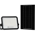 Dæmpbar LED-solcelleprojektør LED/200W/3,2V 2000-8000K IP65 10000 mAh sort + fjernbetjening